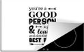Merkloos KitchenYeah® Inductie beschermer 77x51 cm - Spreuken - Quotes - 'You're a good person & a great leader and also the best boss ever' - Inductie kookplaat accessoire
