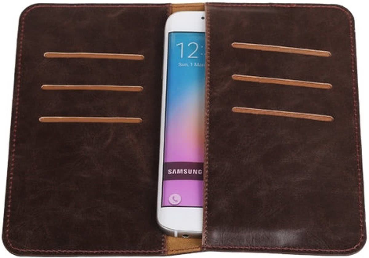 Best Cases Mocca Pull-up Medium Pu portemonnee wallet voor Samsung - 8718883796546