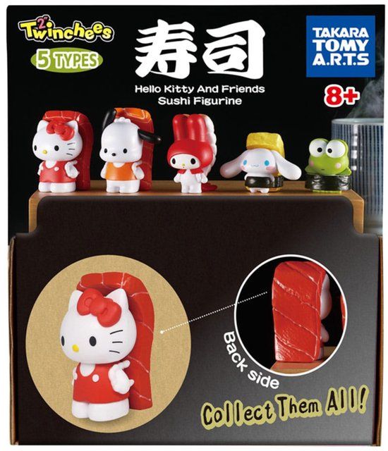 Sanrio Twinchees Mini Figures Hello Kitty & Friends Sushi Kawai 5 cm Display (24)