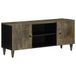 vidaXL meuble TV 105x33,5x46 cm manguier massif gris clair