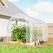 Serre de jardin de 6 m², 195 x 295 x 195 cm, structure en acier galvanisé, bâche transparente en polyéthylène de 150 g/m²