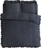 Sleeptime Ruffles Dekbedovertrek - 140x220 cm - Antraciet