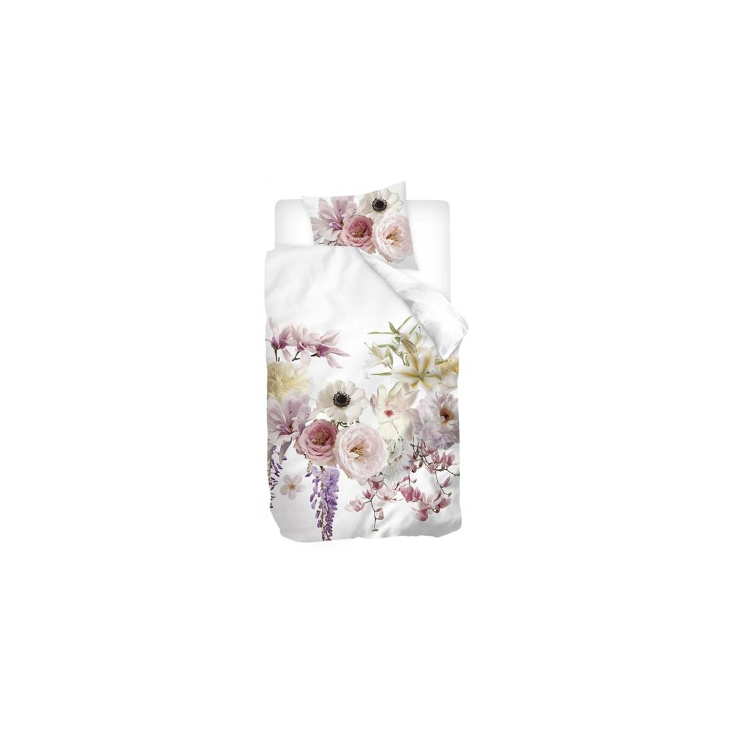 Snoozing Wisteria Dekbedovertrek - Eenpersoons - 140x200/220 cm - Katoen - Multi