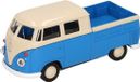 Toi-Toys Welly Speelgoed Volkswagen modelauto - T1 pick up - blauw - schaal 1:36