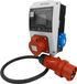 Doktervolt Prise murale XS 16A 2x230V IP44, unité de distribution d'alimentation avec horloge astronomique. Entièrement câblé. DV-5329-D