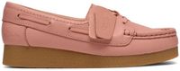 Clarks Shoes Clarks Women Wallabee EVO Sea Light Pink Leather Boots - Size 38