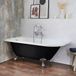 Hudson Reed Half Vrijstaand Hoekbad Klassiek 168,5cm x 75cm - Midnight Black (Zwart), met Chromen Badpoten | Oxford