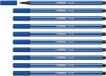 STABILO Pen 68 Viltstift 10 Stuks Ultramarijn Blauw