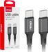 AMiO Câble USB-C vers USB-C 60W 100cm FullLINK