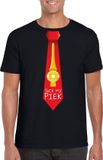 Bellatio Decorations Shoppartners Bv Zwart kerst T-shirt voor heren - Suck my Piek stropdas print S
