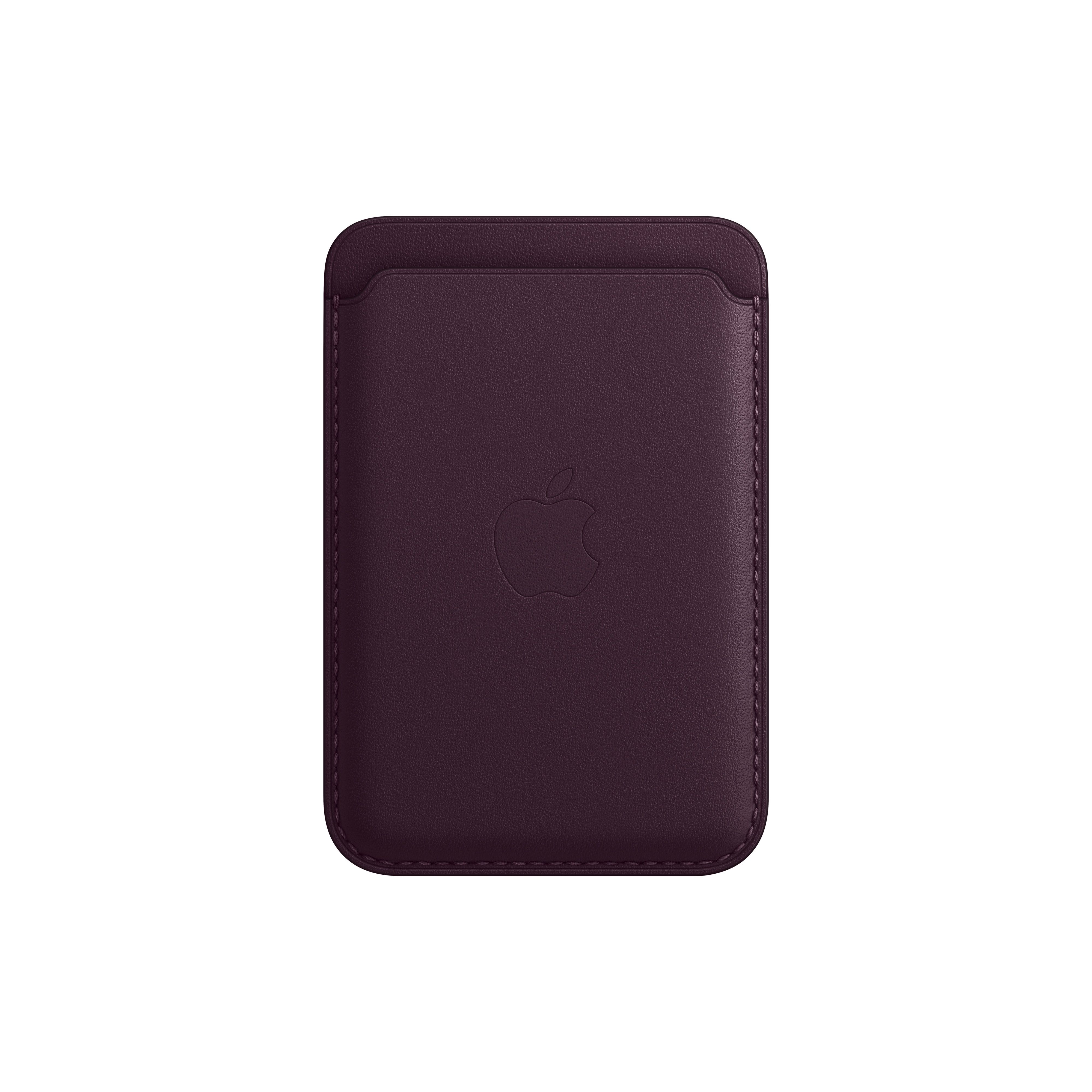Apple iPhone 13 / 12 Card Holder - Cherry Leather