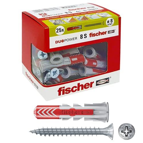 Fischer Duopower Pluggen met schroef, grijs, 544017