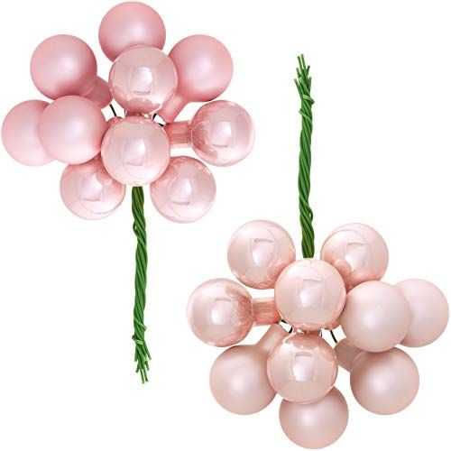WeRChristmas Christmas Bauble, Baby Pink, 1"