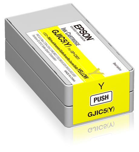 Epson GJIC5(Y): Ink cartridge for ColorWorks C831 (Yellow) (MOQ=10) single pack / geel