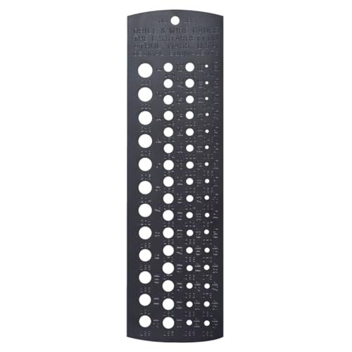 Starrett 186 kaliber voor boormachine en staaldraad, mat zwarte afwerking, cijfers 1 tot 60, bereik 0,6 tot 0,1 cm
