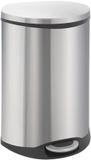 EKO VB 921850 Vuilnisbak - 50 liter - Wit/RVS