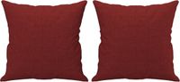 vidaXL Sierkussens 2 st 40x40 cm stof wijnrood