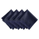 Elrene Home Mode Sneeuwvlok Laser Cut Vakantie Doek Servetten, Set van 4, 17"x17", Sneeuwvlok Blauw