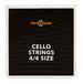 Gear4music Cello Snarenset, 4/4