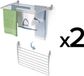 Foxydry 2x Fold 82 cm DOWN - Sèche-linge mural système de clic - Gris/Aluminium