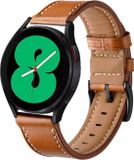 By Qubix - Lederen bandje - Bruin - Geschikt voor Xiaomi Mi Watch / Xiaomi Watch 2 / Xiaomi Watch S1 / S2 / S3 / S4 (47mm)