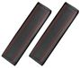 Ceinture de sécurité Coussinets - Noir aspect cuir avec surpiqûre rouge - Jeu de 2