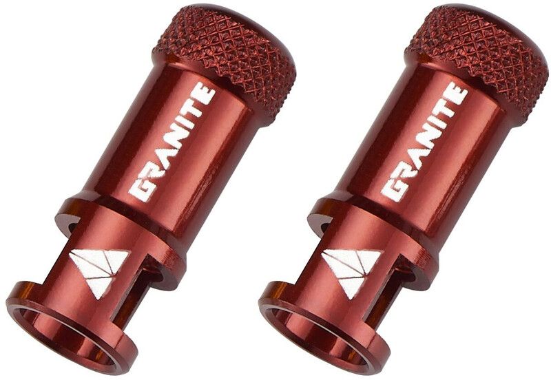 Granite CNC Ventieldopje met Verwijderfunctie 2 stuks, rood