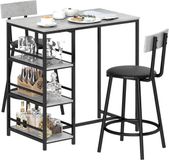 HOMCOM Bartafelset MDF Lichtgrijs 90x50x90,5cm