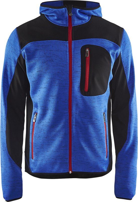 Blåkläder Blaklader Gebreid vest met softshell 4930-2117 - Mannen - Kobaltblauw/Zwart - XL