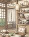 Cafés Japonais Adult Coloring Book