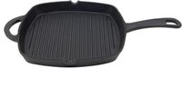 Tomado Grillpan vierkant - gietijzer - zwart - D26 cm