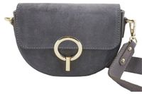 Barberini's Sac bandoulière femme cuir naturel gris 20x13x5 cm
