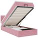 VidaXL Ottomanbed met matras en LED-verlichting, roze, 90x200 cm, fluweel