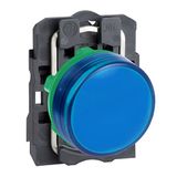 Schneider XB5AVG6 Lichtmelder, blauw, compleet apparaat Ø22 gladde kalotten met LED-module 110.120V