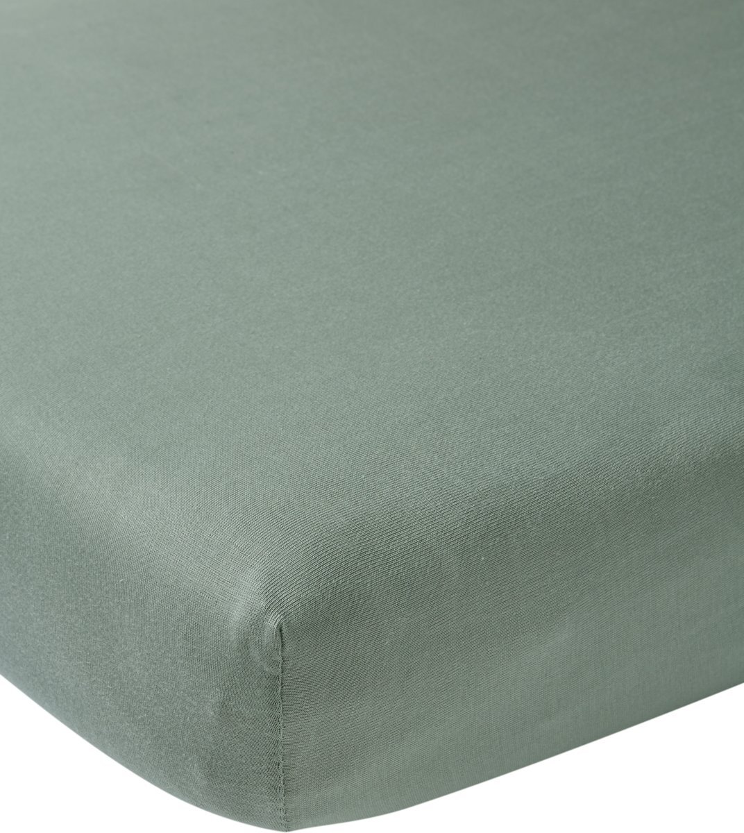 Meyco - jersey hoeslaken - 2-pack - 60x120 - stone green groen