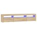 vidaXL TV-meubel met LED-verlichting 195x35x40 cm sonoma eikenkleurig