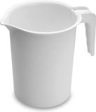 PlasticForte pichet mélangeur - 1,2 litre - blanc - plastique - pichet verseur - verre mesureur - blender