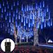 288 lampes météore, bleu, guirlande lumineuse stalactite étanche, convient pour jardin, fête, décoration de Noël