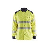 Blaklader Multinorm overhemd 3239-1517 - High Vis Geel/Marineblauw - XXXL