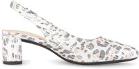 Gabor Femmes Escarpins à bride arrière Imprimé léopard Cuir Talon bloc 5-7 cm Taille 41