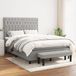 vidaXL Boxspringbed met matras, lichtgrijs, 140x200 cm, gestoffeerd