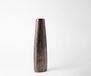 Vase conique B14 x T9 x H48 cm aluminium moka bronze moulé