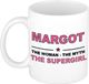 Bellatio Decorations naam cadeau mok - Margot - Woman Myth Supergirl - koffiemok - 300 ml - collega - moederdag