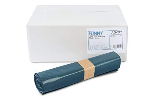 FUNNY LDPE vuilniszakken, 575 x 1000 mm - type 60, blauw, ca. 70 L, 1-pack (1 x 250 stuks)