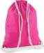Merkloos Gymtas sport/zwemmen - 2x stuks - rugzak - fuchsia roze - met rijgkoord - 46 x 37 cm - katoen - Kinderen sporttasjes - 12 liter