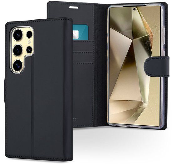 Accezz Wallet Softcase Bookcase voor de Samsung Galaxy S25 Ultra - Zwart