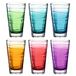 Leonardo Vario Struttura 026845 Drinkglazen, 6-delige set, vaatwasmachinebestendige glazen, kleurrijke drinkbekers van glas, gekleurde dranken, 280 ml