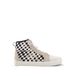 Alpinestars Ride-63 Canvas Blanc Noir Échecs Chaussures de moto