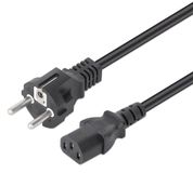 Netkabel Manhattan Netkabel C13 F op Schuko 1m zwart