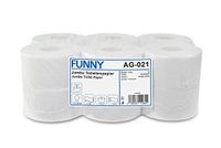 Funny Jumbo - wc-papier 2-laags, hoogwit, diameter ca. 18 cm, 1-pack (1 x 12 stuks)